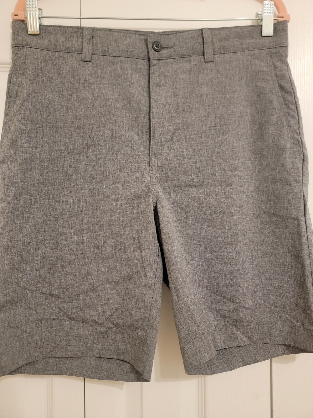 Bon Hogan Men's Gray Flat-Front Stretch Short For Golf